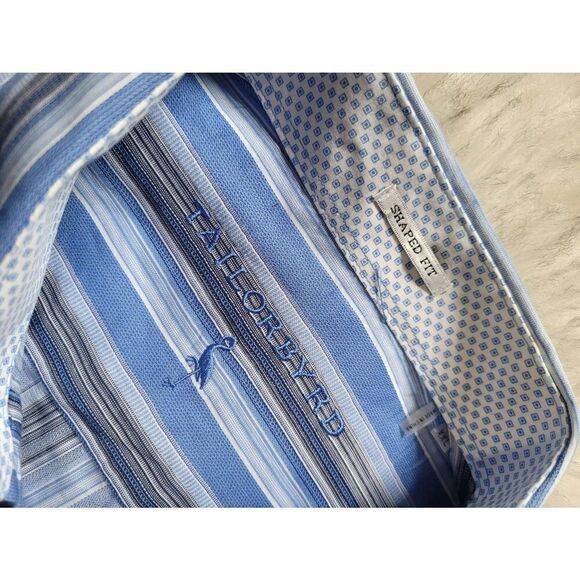 TailorByrd Striped Button Down Shaped Fit Dress Shirt, Mens XXL - Picture 2 of 4